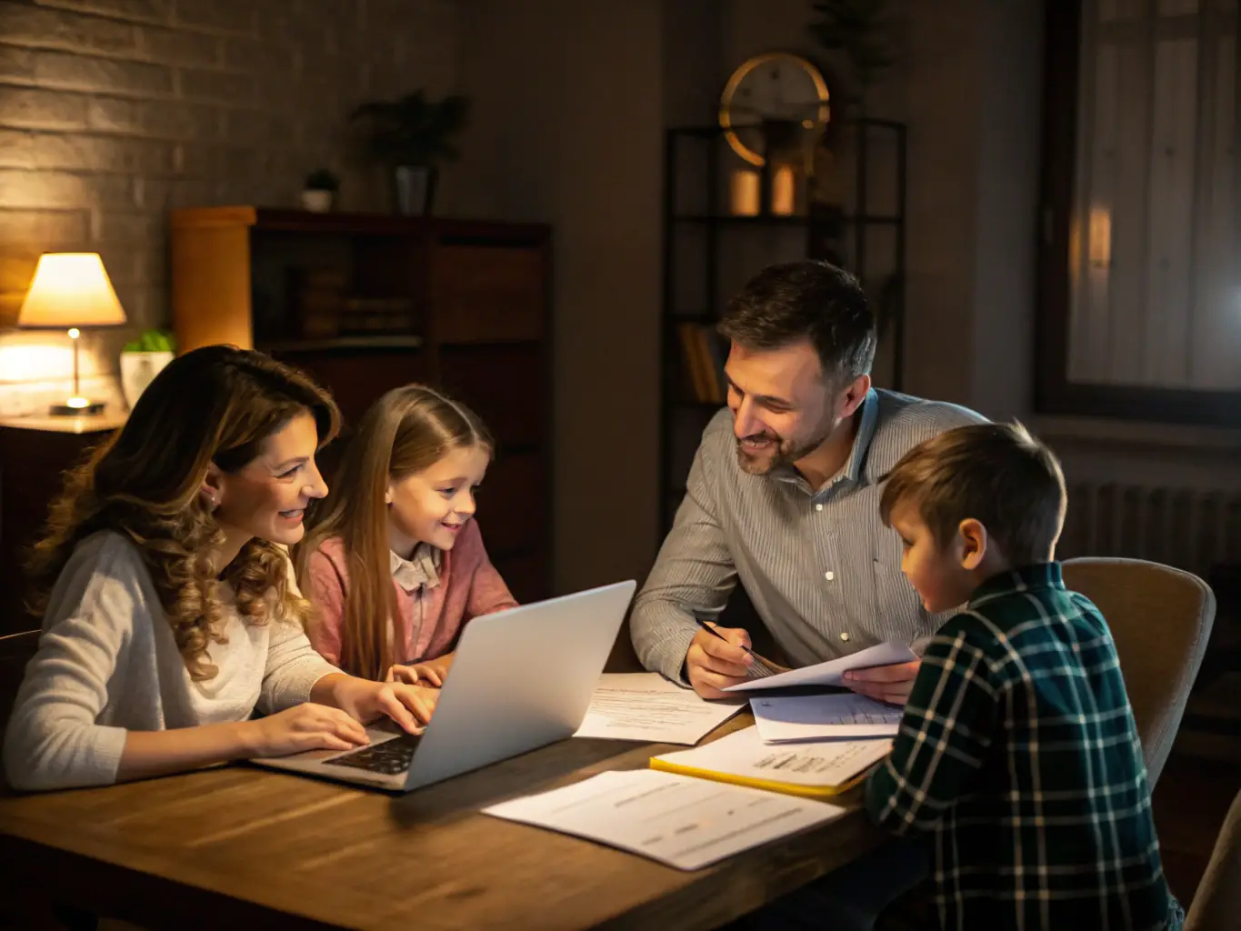 An image of a family discussing financial plans with a consultant, emphasizing the importance of estate planning.